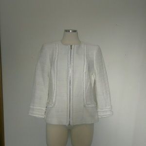 Karl Lagerfeld new white gold fleck jacket blazer